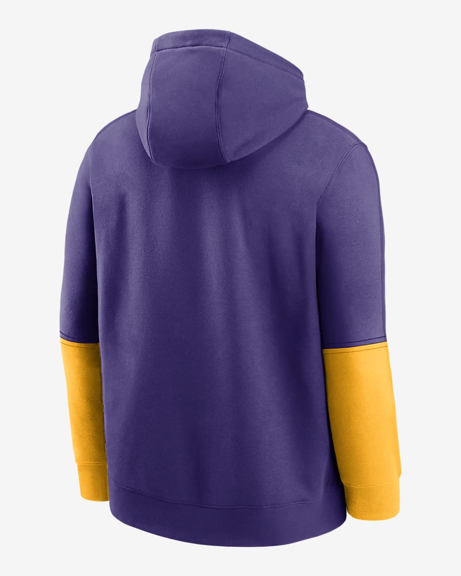 LSU Tigers Sideline Team Issue Club Men s Nike College Pullover Hoodie. Nike